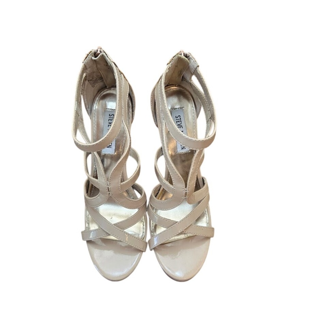 Steve Madden Maree Strappy Nude Beige High Heels Women's Size 7.5 - Picture 7 of 9